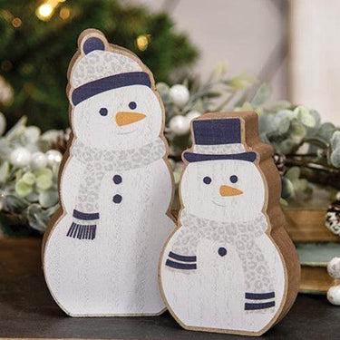 2 Set Icy Chunky Snowman Sitters - The Fox Decor